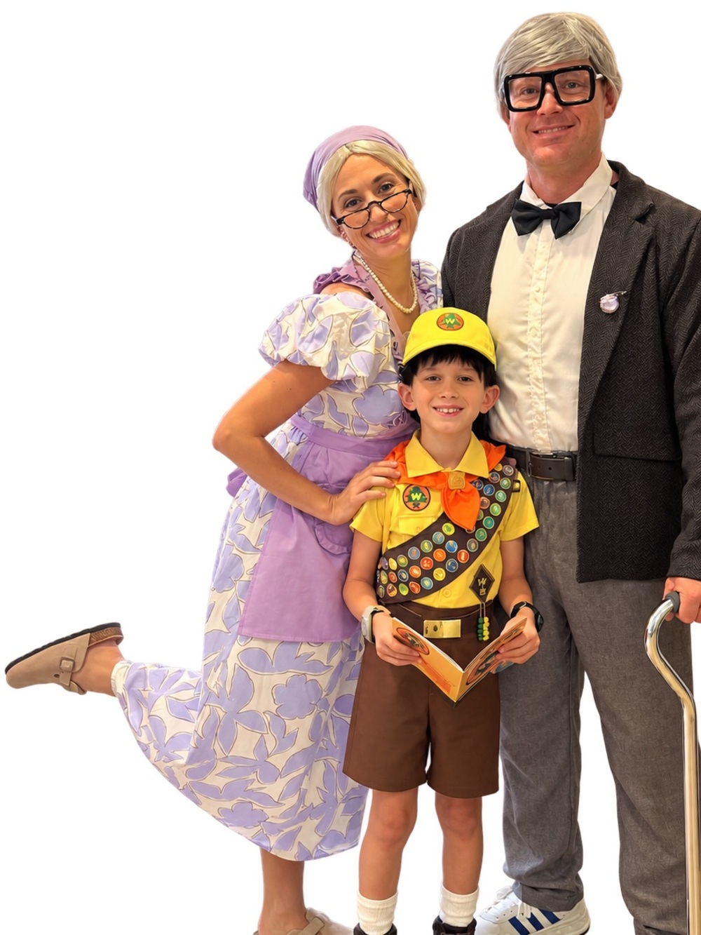 Ellie from Up Adult Costume Bundle Dress Apron Wig Book XS